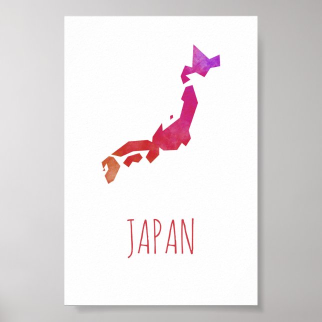 Japan Karta Poster (Framsidan)
