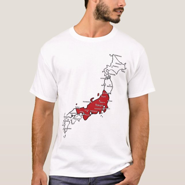 Japan karta tee (Framsida)