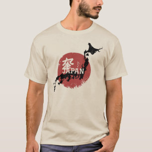 Japan Karta – Uppgående Sol T Shirt