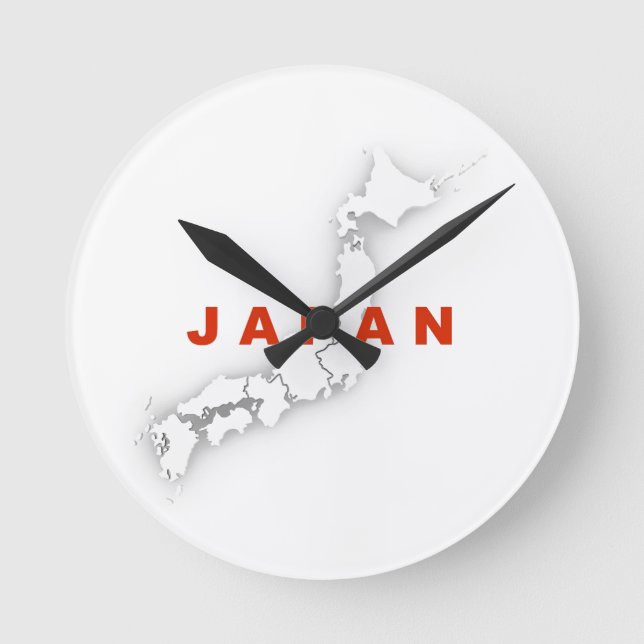 Japan kartöversikt rund klocka (Framsida)