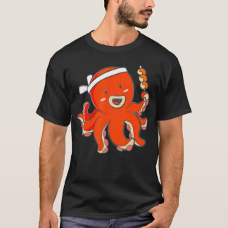 Japan Kawaii Anime Octopus Sushi Chef Traditional T Shirt