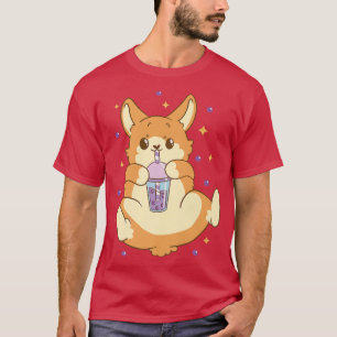 Japan Kawaii Bubble Tea Shiba Inu Boba Tea Corgi C T Shirt