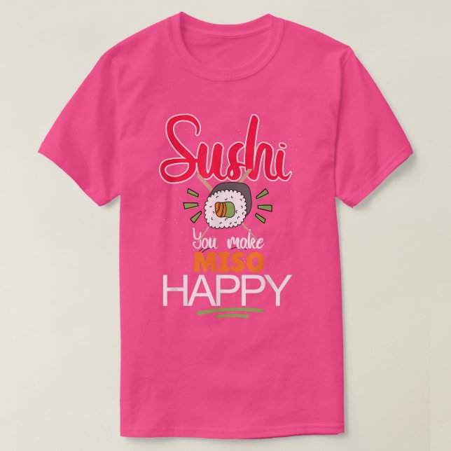 Japan Kawaii Fish Food Kärlek Maki Asia Sushi T-Sh T Shirt (Design framsida)