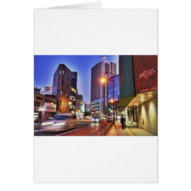 Japan Kitakyushu Town Hälsningskort (Framsidan)