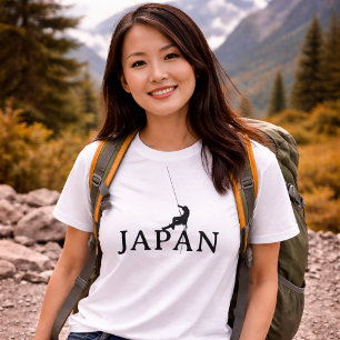 Japan Klättra Minimalistisk Rep Silhuett T Shirt