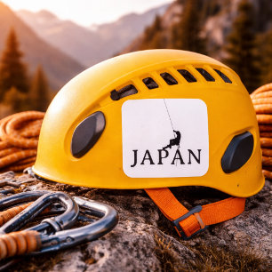 Japan Klättrare Rep Minimalist Silhuett Fyrkantigt Klistermärke