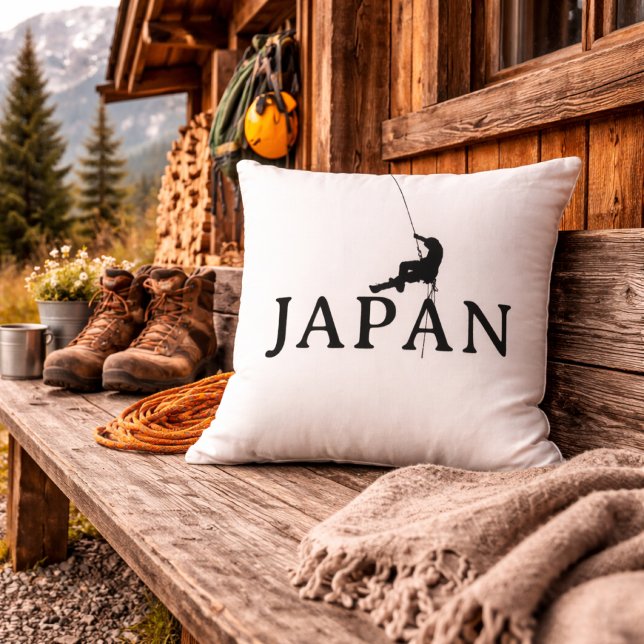 Japan Klättrare Rep Siluett Utomhus Dekoration Kudde (Skapare uppladdad)