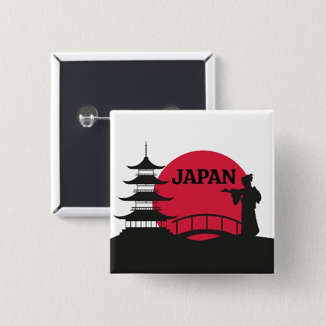 Japan Knapp (Framsida & baksida)