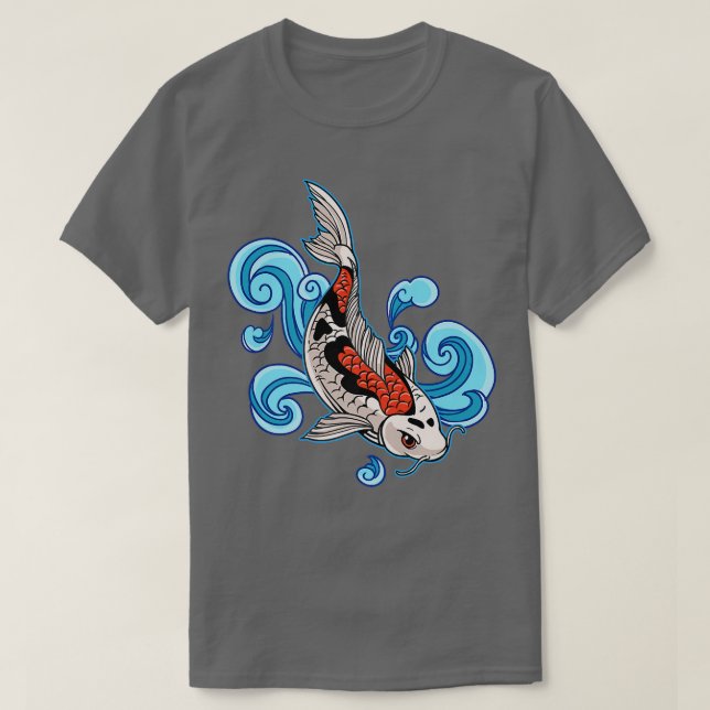Japan Koi Fish Japansk Tattoo T Shirt (Design framsida)