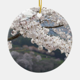 Japan Kumamoto Cherry Blommar Julgransprydnad Keramik