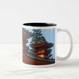 Japan, Kyoto, Färgglada Heian Jingu-templet, Två-Tonad Mugg