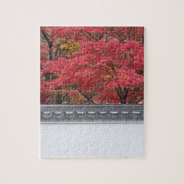 Japan, Kyoto, Hösten Färg vid Eikando Temple Pussel (Vertikal)