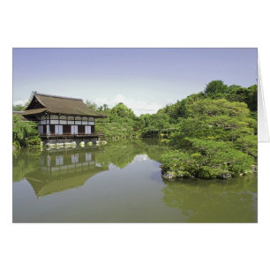 Japan, Kyoto, Japansk trädgård i Heian Shrine 2 Hälsningskort