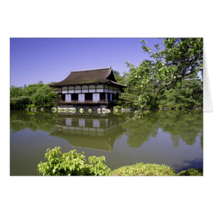 Japan, Kyoto, Japansk trädgård i Heian Shrine Hälsningskort