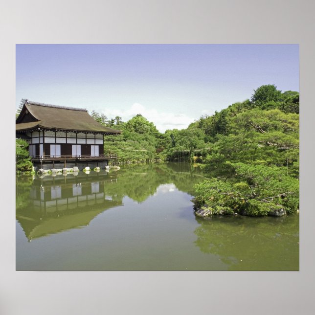 Japan, Kyoto, japanska trädgården av Heian Shrine  Poster (Framsidan)