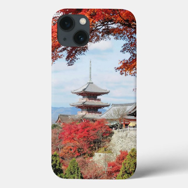 Japan, Kyoto. Kiyomizutemplet i höstfärger (Baksida)