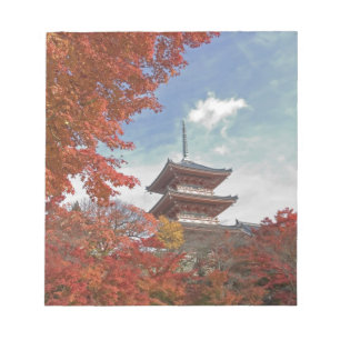 Japan, Kyoto, Pagod i höstfärg Anteckningsblock