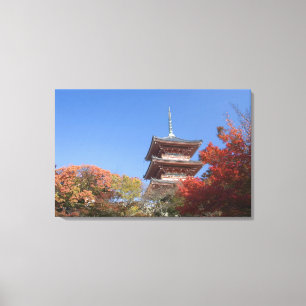Japan, Kyoto, Pagod i höstfärger Canvastryck