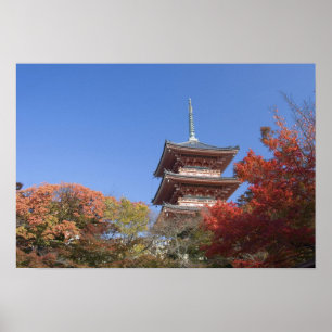 Japan, Kyoto, Pagod i höstfärger Poster