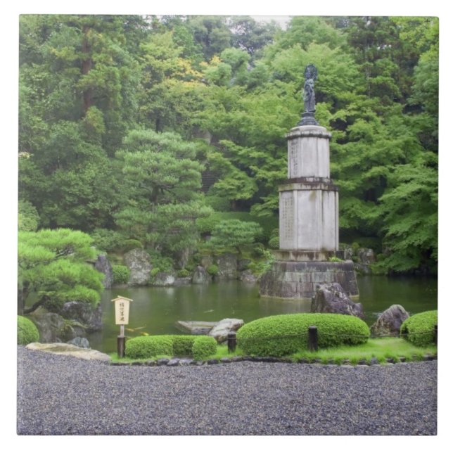 Japan, Kyoto, Scilent Stone Garden Kakelplatta (Framsidan)