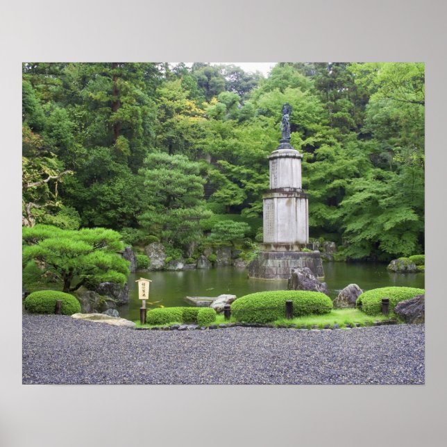Japan, Kyoto, Scilent Stone Garden Poster (Framsidan)