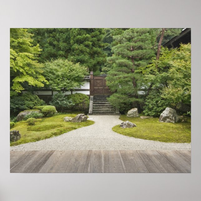 Japan, Kyoto, Sennyuji Temple Garden Poster (Framsidan)