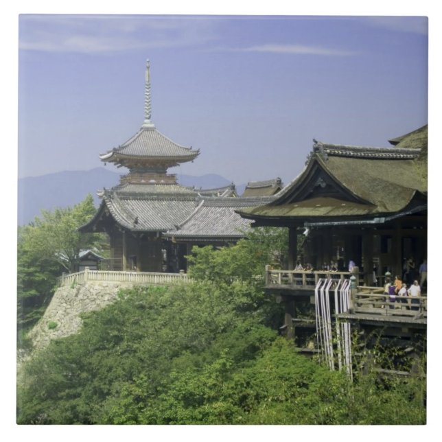 Japan, Kyoto, The View from Kiyomizu Temple Kakelplatta (Framsidan)