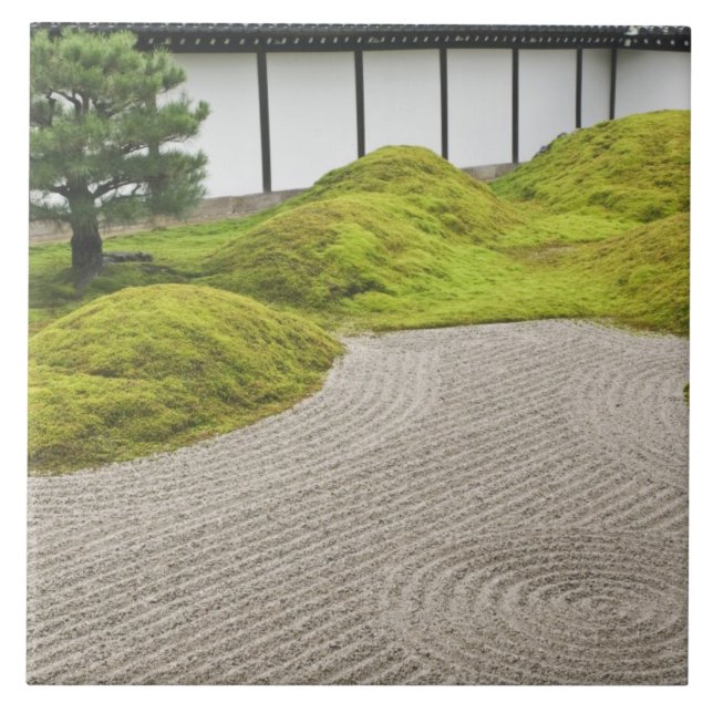 Japan, Kyoto, Tofukuji-templet, Landskaps trädgård Kakelplatta (Framsidan)