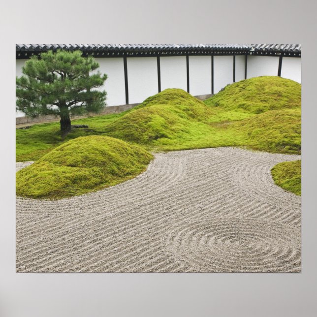 Japan, Kyoto, Tofukuji-templet, Landskaps trädgård Poster (Framsidan)