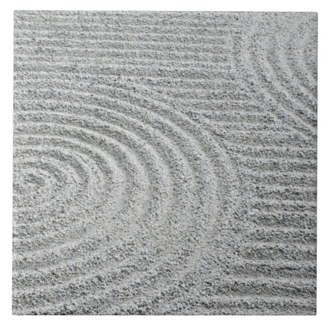 Japan, Kyoto, Tofukuji-templet, Mönster i sand Kakelplatta (Framsidan)