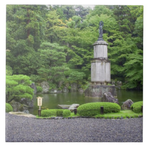 Japan, Kyoto, Tyst Stenträdgård Kakelplatta