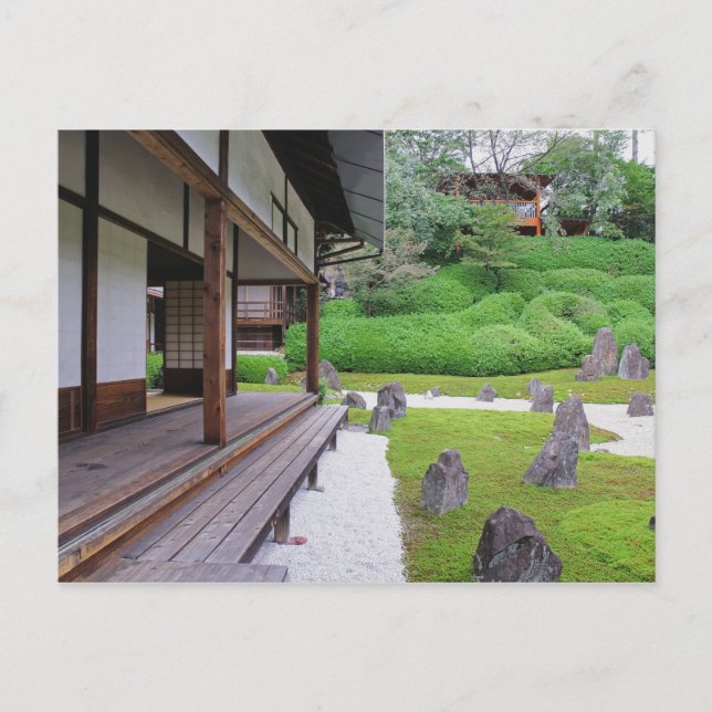 Japan, Kyoto. Tyst stenträdgård Vykort (Framsida)