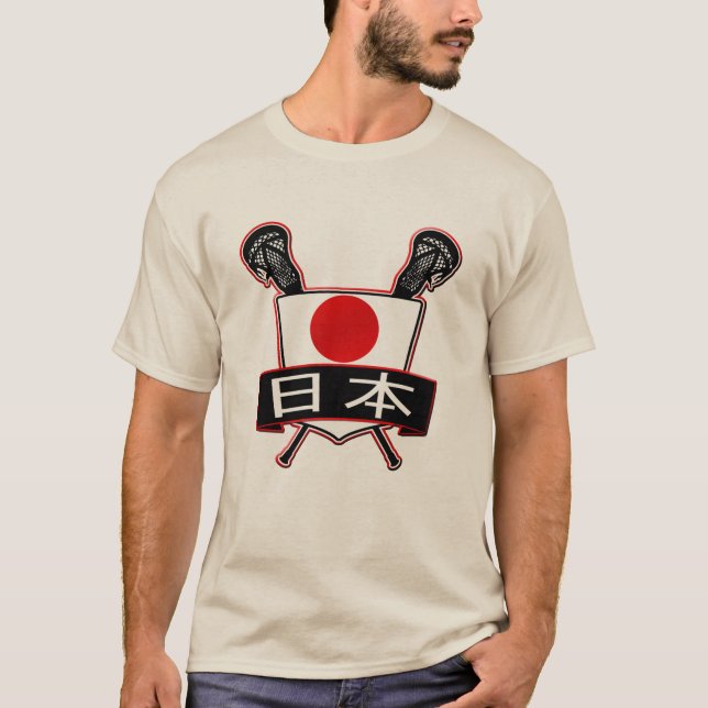 Japan Lacrosse Logotyp Tee Shirt (Framsida)