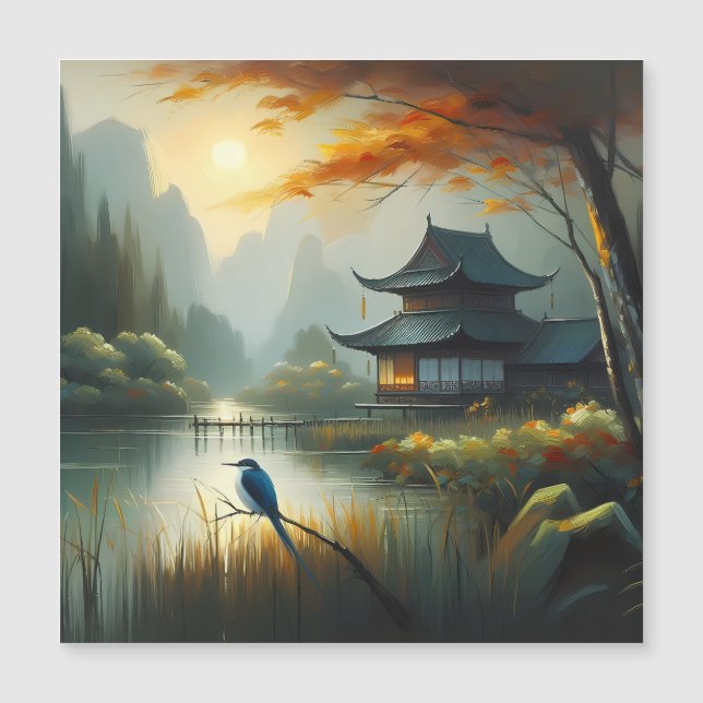 Japan Lake Bird 1 - Canvas (Framsida)