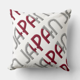 Japan Land Flagga Färg Typography Souvenir Kudde