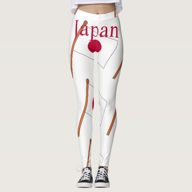 Japan Land Flagga Thunder_Cove Leggings (Framsida)