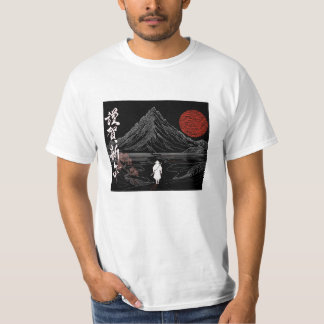 Japan landscape samouraï kanji bonne année t shirt