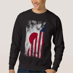 Japan Liberia Flaggor - Japanska Liberia Lång Ärmad Tröja