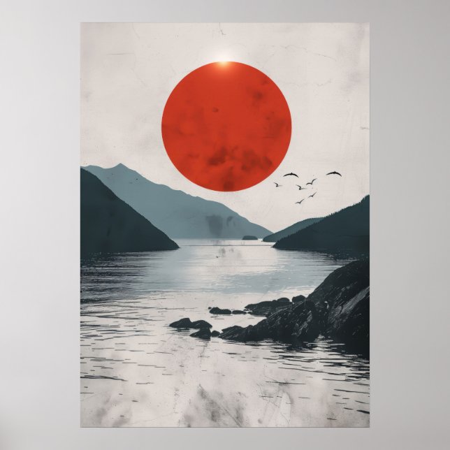 Japan Ligcape Silhouette Poster (Framsidan)