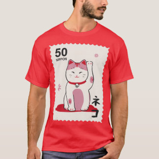 Japan manekineko Cat Traditional Japanska T Shirt