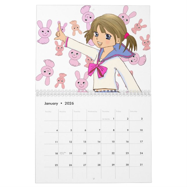 japan manga sutraen (hannyashingyoen) Japan Kalender (Jan 2026)