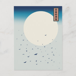 Japan månsken svalor vykort