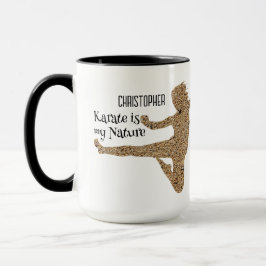 Japan Martial Arts Personlig Karate Silhouette Mugg