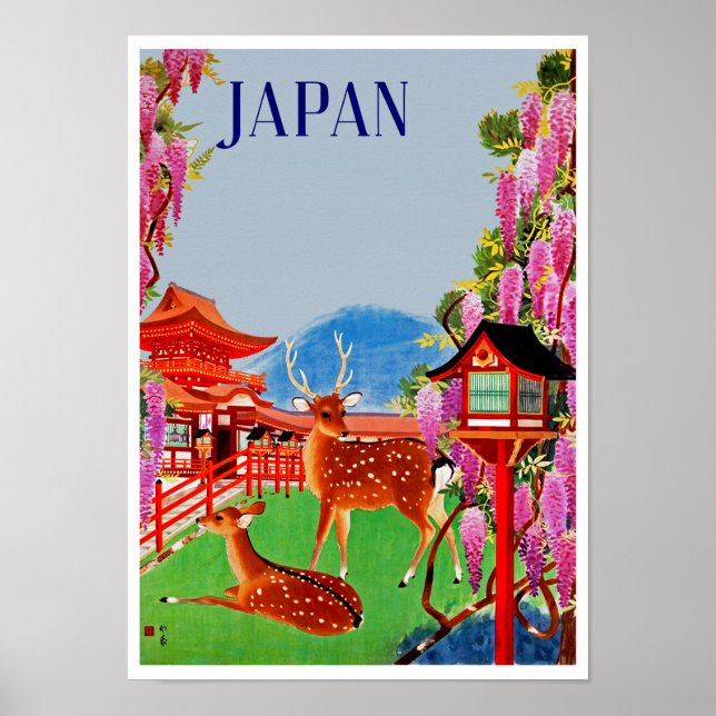 Japan med Hjort Poster (Framsidan)