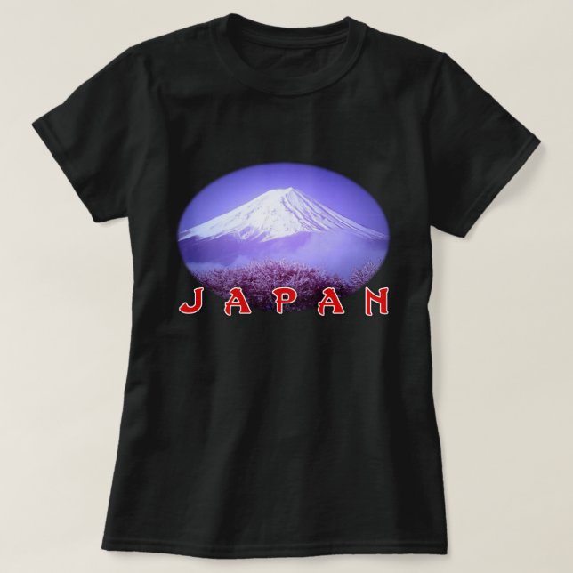 Japan Mont Fuji stiliserad T Shirt (Design framsida)
