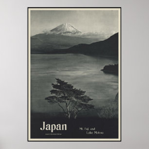 Japan Mount Fuji och Sjö Motosu Poster