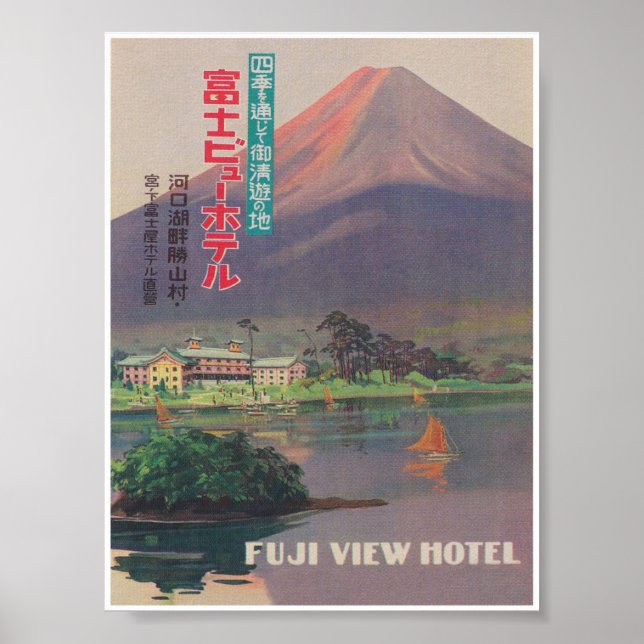 Japan, Mt. Fuji, Vintage resor Poster (Framsidan)