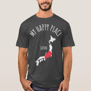 Japan My Lycklig Ställe Travel Vacation Japansk Fl T Shirt