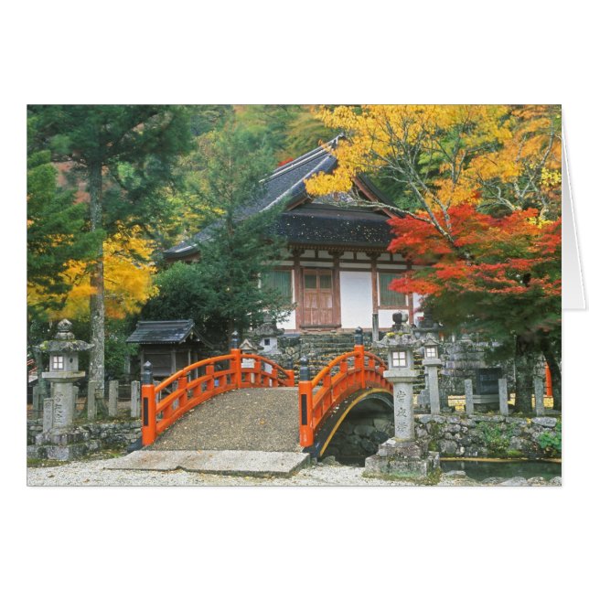 Japan, Nara, Ryuzenji-templet Hälsningskort (Framsidan Horizontal)