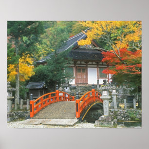 Japan, Nara, Ryuzenji-templet Poster